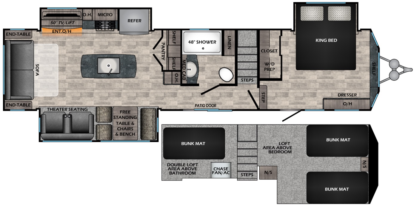 2022 CROSSROADS HAMPTON 375DBL, , floor-plans-day image number 0